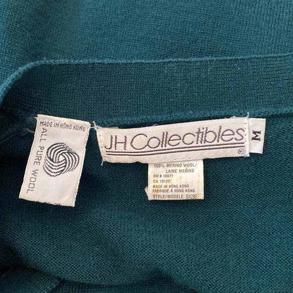 Vintage JH Collectibles Merino Wool Cardigan Sweater - Picture 7 of 10